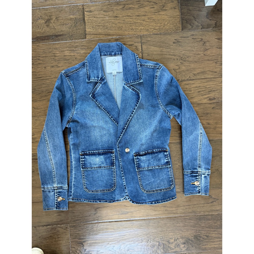 NWOT Lola Jeans Denim Blazer Jacket Small‎ Vintage Americana